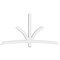 Ekena Millwork Davenport Architectural Grade PVC Gable Bracket, 84"W x 45 1/2"H x 4"D x 4"F, 13/12 Pitch GBP084X46X0404DAV00 - alternate 2